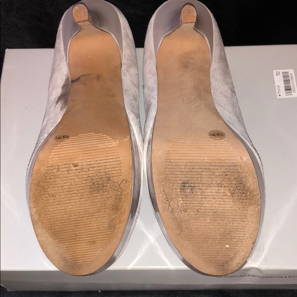 Jessica Simpson Given heels gray suede 9.5 pumps - Picture 4 of 4